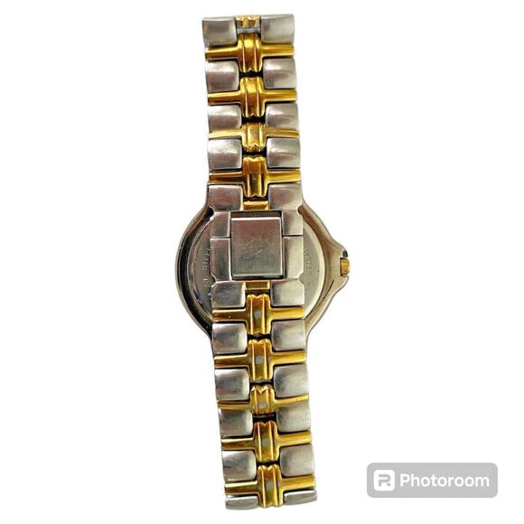 Bulova Women 98B52 Quartz Date Calendar Gold Silver Band 34mm Watch New Battery